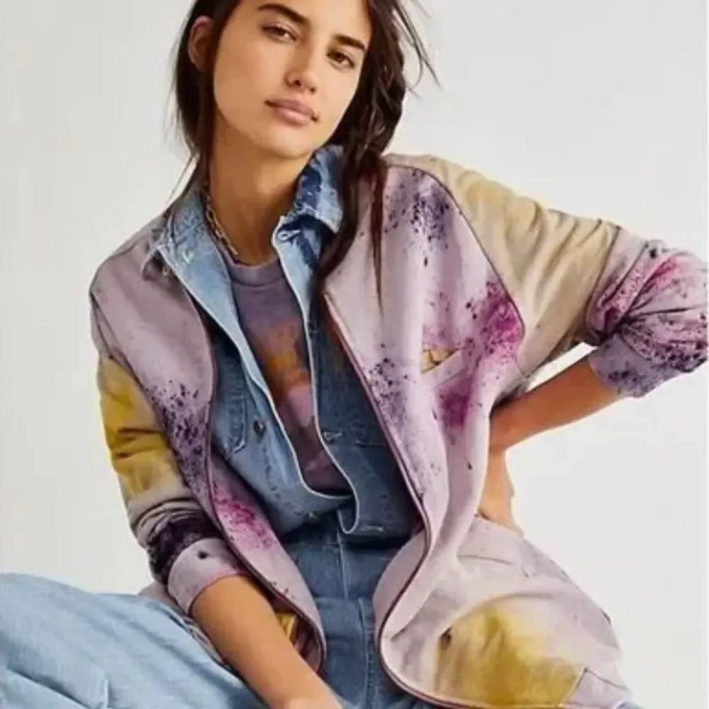 NEW Free People X Maria Bouvier Washed Bomber Jacket - XS